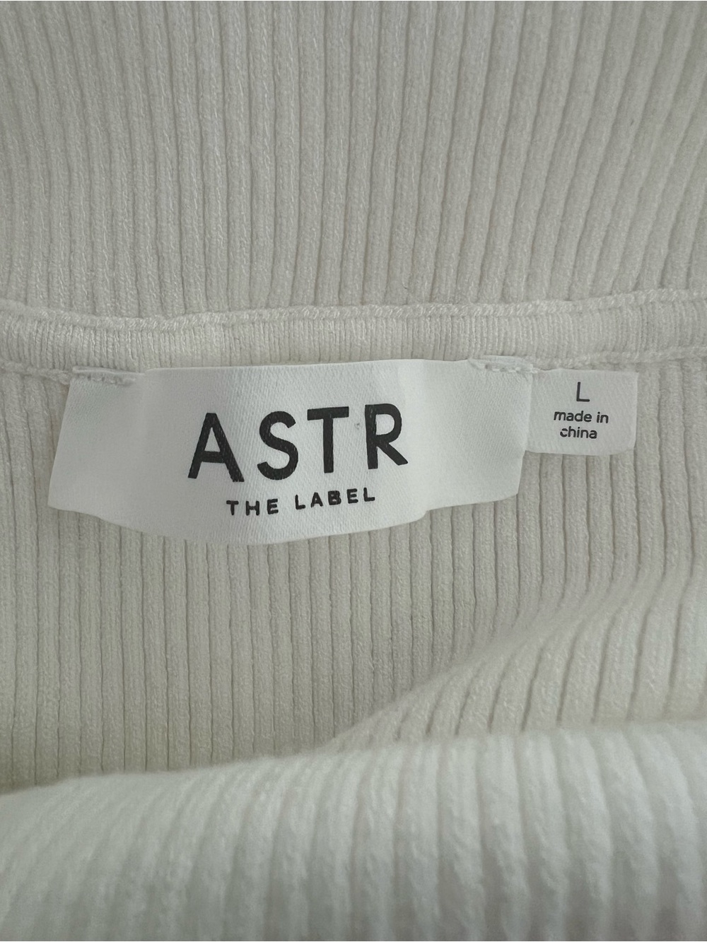 ASTR the Label Mixed Media Off Shoulder Eyelet Midi Dress White Size L - Picture 5 of 6